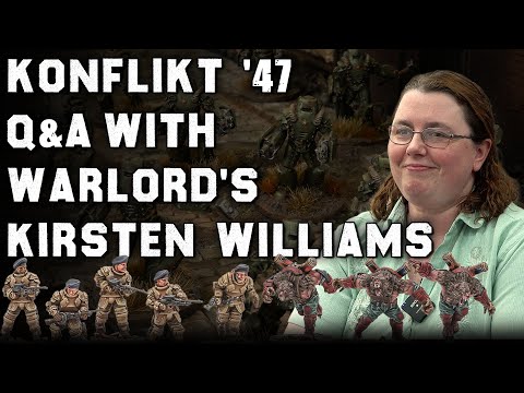 Видео: Konflikt '47: вопросы и ответы с Кирстен Уильямс из Warlord Games