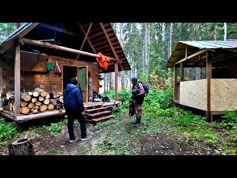 Видео: Проведали брата в тайге. У лесной избы ходит медведь. Гастролёры в этот раз мы. Рыбалка осенью