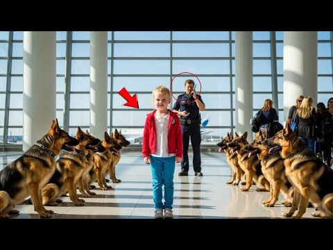 Видео: 14 полицейских собак окружили девочку в аэропорту — и через секунду мир замер от шока!»