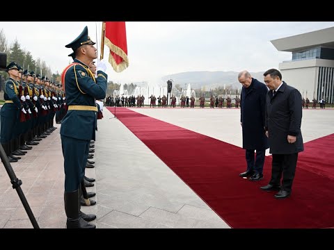 Видео: Бишкекте Садыр Жапаров м/н Түркиянын АЖОСУ Режеп Тайып Эрдогандын расмий жолугушуу аземи болуп өттү