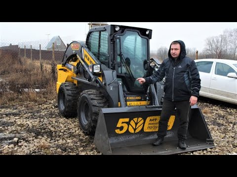 Видео: Вот это УРОВЕНЬ!!! Дали новый мини-погрузчик на день.  New Holland 225