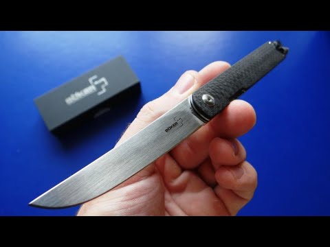 Видео: Скальпель! Когда Японец, делает нож для Немцев! Böker Plus Nori Front Flipper Kansei Matsuno