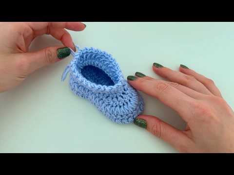 Видео: Вязаные крючком детские пинетки