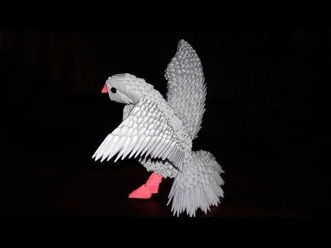 Видео: Модульное оригами голубь схема сборки