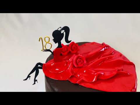 Видео: 18th birthday cake for girls/торт на 18 лет девушкам