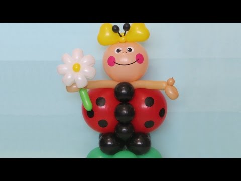 Видео: Божья коровка из шаров большая / Ladybug of balloons (Subtitles)