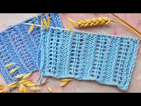 Видео: Простой ажурный узор спицами / Ажурные дорожки