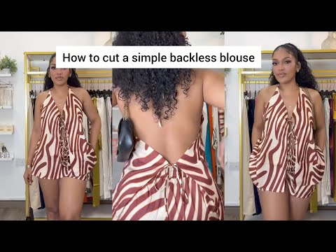 Видео: КАК СКРОЙТЕ БЛУЗКУ С ОТКРЫТОЙ СПИНОЙ #как