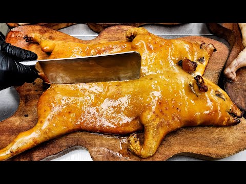 Видео: Целая корова и целая свинья! Ультимативный барбекю из жареного поросёнка, корейская говядина мастера