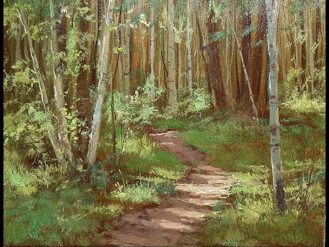 Видео: Рисуем тропинку в лесу / How to draw a forest. Мастер классы по живописи Вугара Мамедова