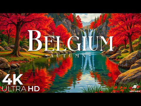 Видео: Бельгия осенью 4K — золотые улицы, тихие каналы и романтические старые города 🍁