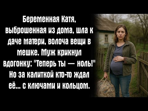 Видео: Беременная Катя, выброшенная из дома, шла к даче матери, волоча вещи в мешке. Муж крикнул вдогонку