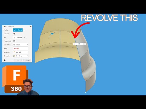 Видео: Fusion Surface Revolve (Почему твердые тела не вращаются, а поверхности — нет)