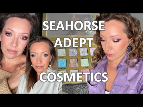 Видео: SEAHORSE PALETTE от ADEPT COSMETICS / Лучшие мультихромы!? Все оттенки,16 макияжей/ Marigudik