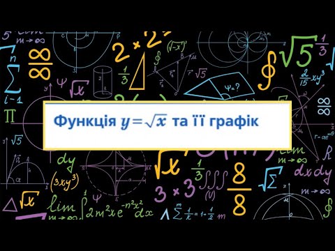 Видео: Алгебра.8 клас. №19.  Функція корінь квадратний із х