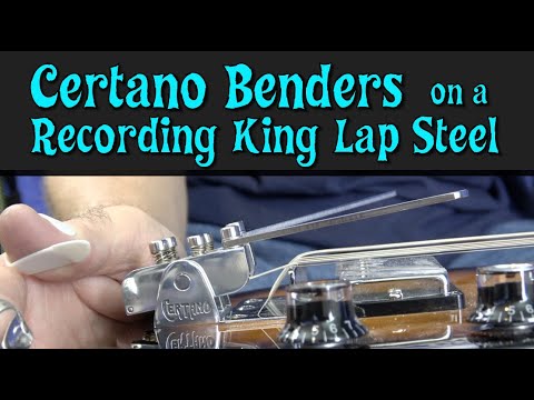 Видео: Установка Certano Benders на Recording King Lap Steel (с хамбакером) — настройка Open D (DADF#AD)