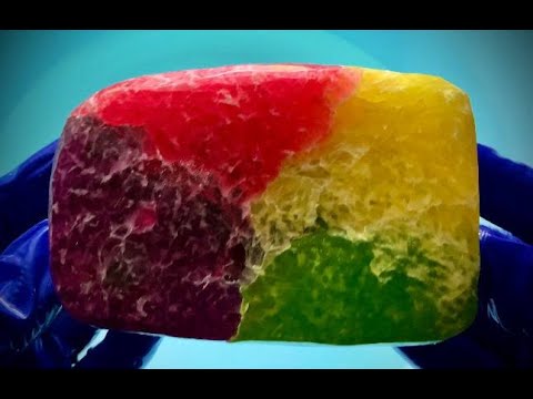 Видео: AsmrSoap. Мыльный заплыв яркой залипушки.💜💛❤️💚💙