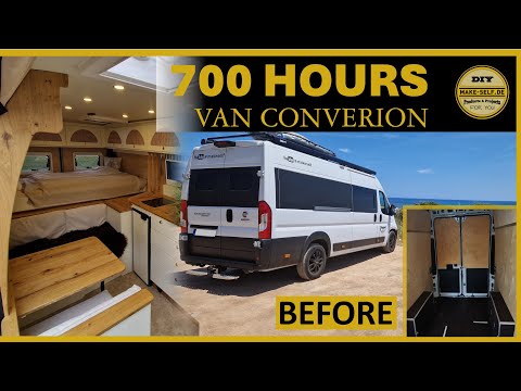 Видео: 😉 DIY motorhome time-lapse 🛠️ - 700 часов до идеального фургона 🚐✨ #vanlife #campervan #camping