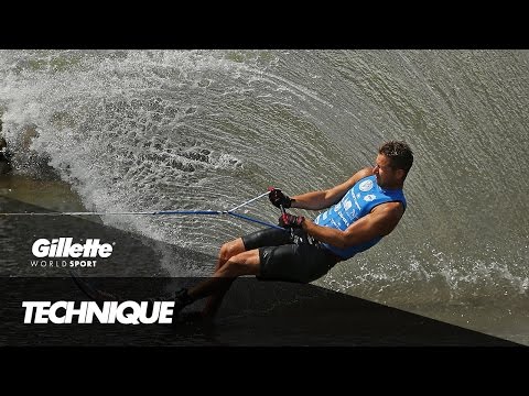 Видео: Точная техника в слаломе на водных лыжах | Gillette World Sport