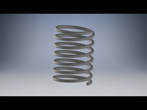 Видео: Создание пружины в Inventor - Видео уроки по Inventor