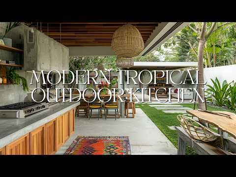 Видео: Коллекция мечтательных идей современной кухни на открытом воздухе