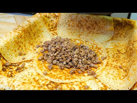 Видео: Блинный пирог с двумя начинками, рисом с грибами и мясом.  Пошаговый, вкусный рецепт.