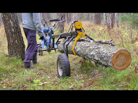 Видео: Лесовоз для мотоблока.