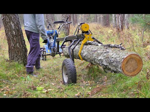 Видео: Лесовоз для мотоблока.