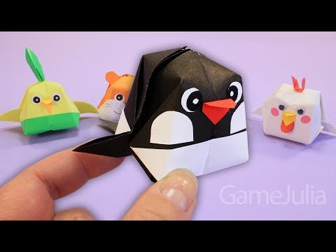 Видео: Пухлые животные из бумаги - Оригами Ласточка / Origami swallow
