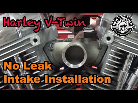 Видео: Как установить впускной коллектор и карбюратор Harley, не допуская утечек! #harleyintake