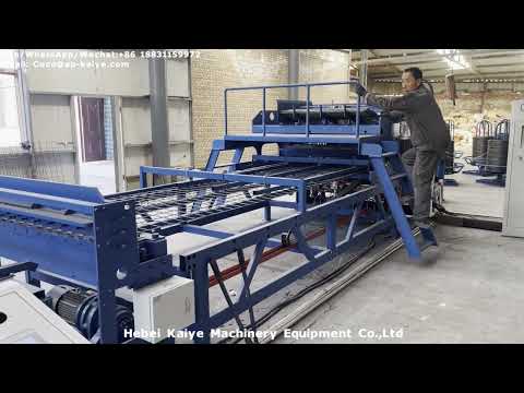 Видео: Высокоскоростная пневматическая машина для сварки проволочной сетки с поворотной системой сетки