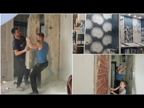 Видео: Ремонт/хрущевка/ зал/ прихожая,смотрю ламинат, обои/Леруа.Чуть не пришибло стеной🙄#ремонт #хрущевка