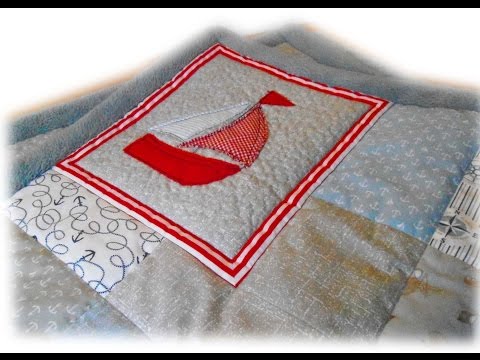 Видео: Маленькие хитрости пэчворка 8. Аппликация в лоскутном шитье. Парусник.