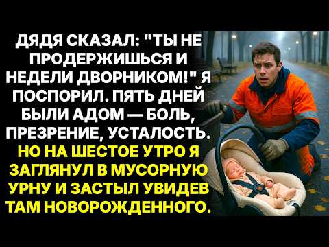 Видео: Cын миллионера проспорил и работал дворником, а заглянув в урну - окаменел, увидев там ребенка.