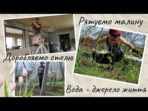 Видео: Стеля майже готова, залишились дрібнички || Прополка малини (це якийсь жах) || Яка у нас вода?