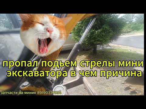 Видео: отказал подъем стрелы мини экскаватора в чем причина
