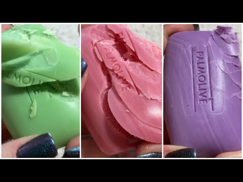 Видео: ASMR | АСМР | Dry Soap Cutting | Резка Сухого Мыла | Crunchy Palmolive Soap | Big Chunks