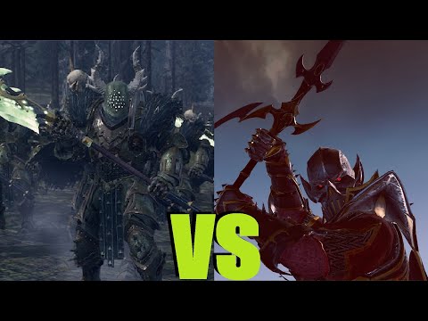 Видео: Палачи Хар Ганета vs Избранные (тяжелое оружие) Total War Warhammer 2. тесты юнитов v1.4.1.
