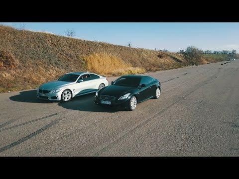 Видео: Infiniti (G37)  vs  BMW (435) xi ...  Бэха , которая "тащит" !!!