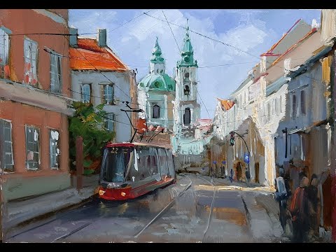 Видео: Улица в Праге-Street in  Prague.Vugar Mamedov