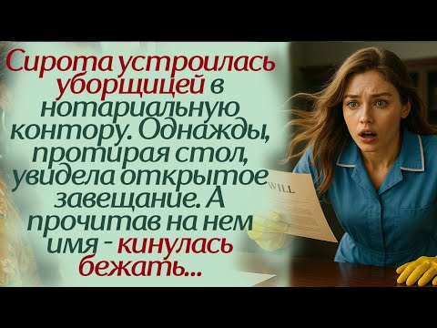 Видео: Сирота устроилась уборщицей в нотариальную контору. Однажды, протирая стол, увидела открытое...