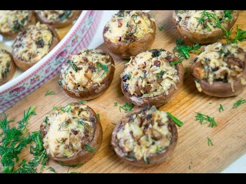 Видео: Фаршированные шампиньоны