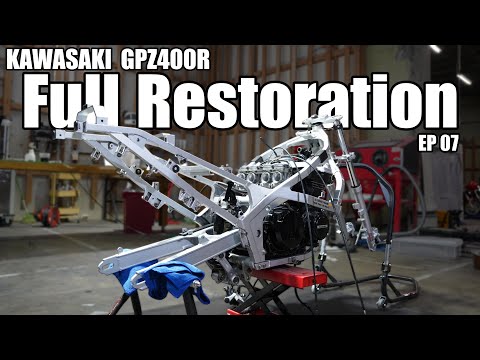 Видео: Kawasaki GPZ400R Ninja Реставрация 7|Капитальный ремонт рулевого управления, подвески и т.д.