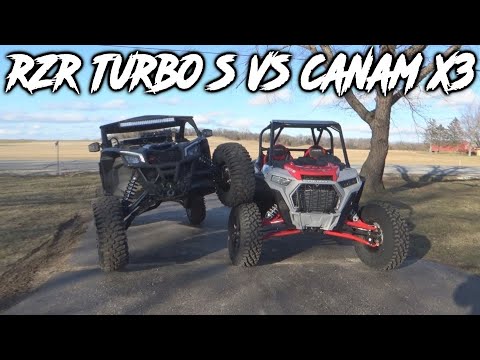 Видео: Polaris RZR Turbo S против Can Am X3