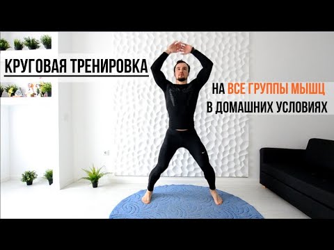 Видео: Круговая тренировка на все группы мышц. 12 минутная тренировка для жиросжигания в домашних условиях
