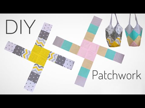 Видео: Как сшить двустороннюю сумку шоппер из остатков ткани - Утилизация остатков ткани - лоскутное шитье