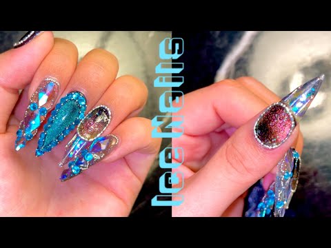 Видео: ❄ ледяные ногти ❄ | Дневник ногтей EP-11 | Мадам Глэм Глаз Гел | Магнитные гели | ASMR