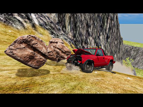 Видео: ЛАВИНА ИЗ КАМНЕЙ!┃BeamNG.drive
