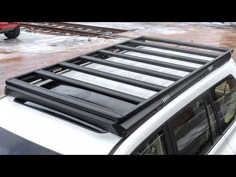 Видео: Ставим алюминиевый багажник РИФ на Toyota LC Prado 150 + тест поперечин и крепежа