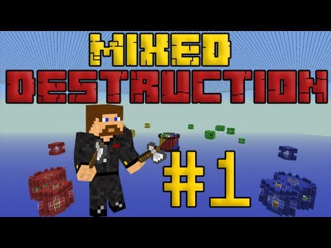 Видео: Minecraft Mixed Destruction #1 - Четыре команды
